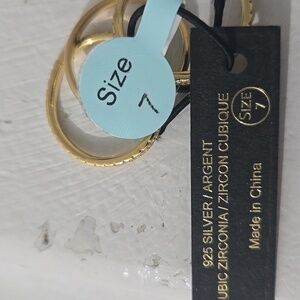 925 SILVER CUBI ZIRCONIA SIZE 7